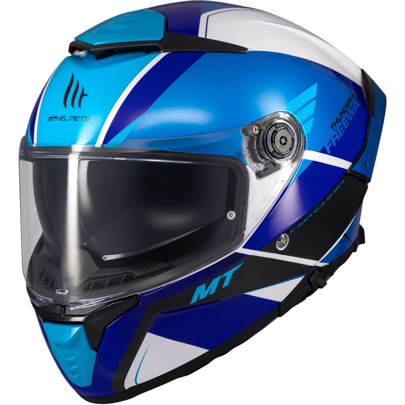 Kask motocyklowy integralny MT Thunder 4 SV Freeway niebiesko-szaro-czarny