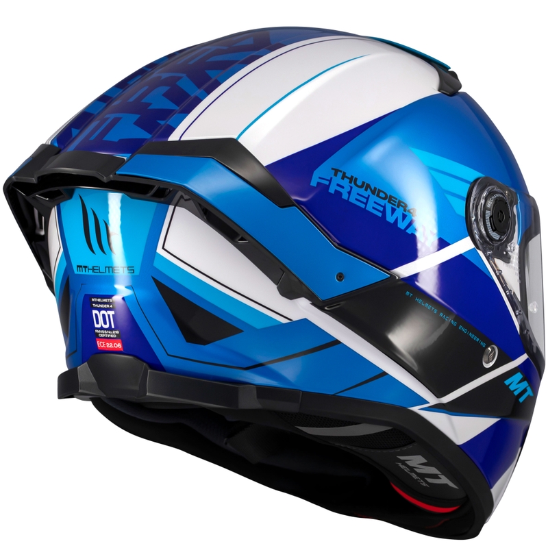 Kask motocyklowy integralny MT Thunder 4 SV Freeway niebiesko-szaro-czarny