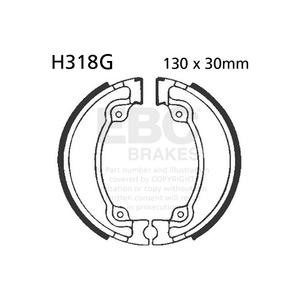 Brake shoe set EBC H318G grooved includings springs