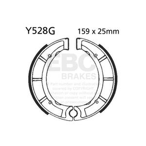 Brake shoe set EBC Y528G grooved includings springs