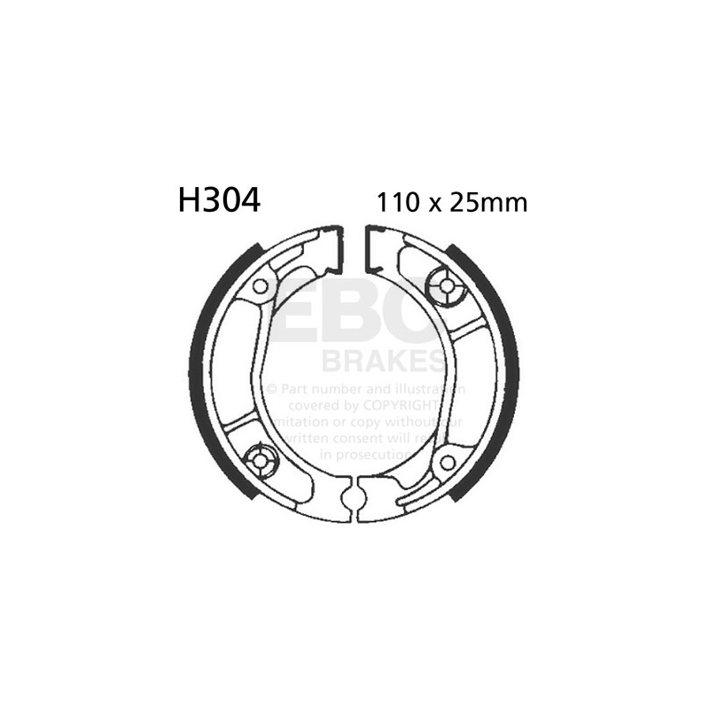 Brake shoe set EBC includings springs
