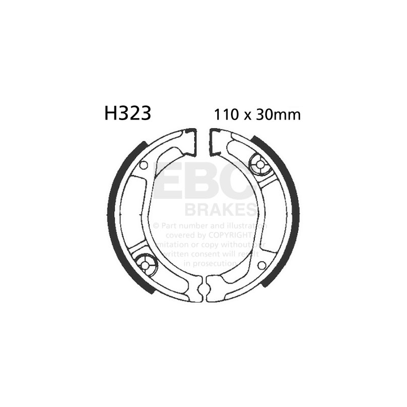 Brake shoe set EBC includings springs