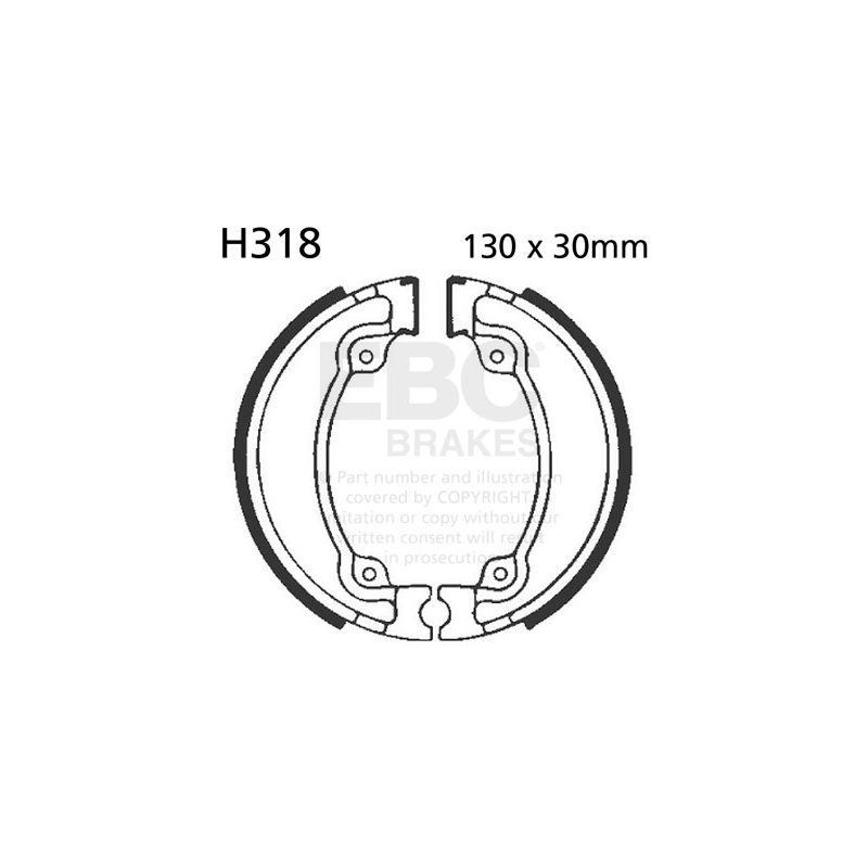 Brake shoe set EBC includings springs