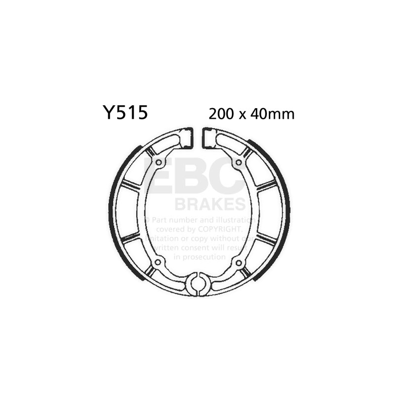 Brake shoe set EBC includings springs