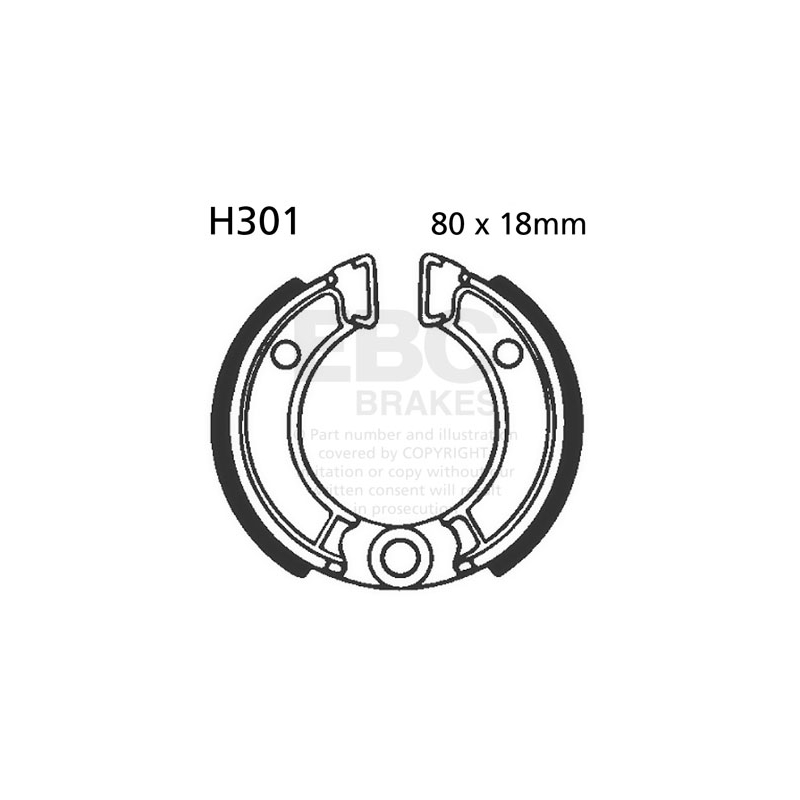 Brake shoe set EBC includings springs