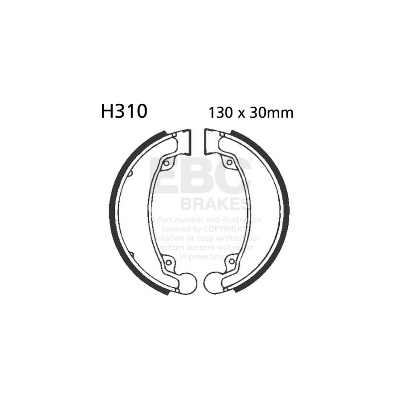 Brake shoe set EBC includings springs