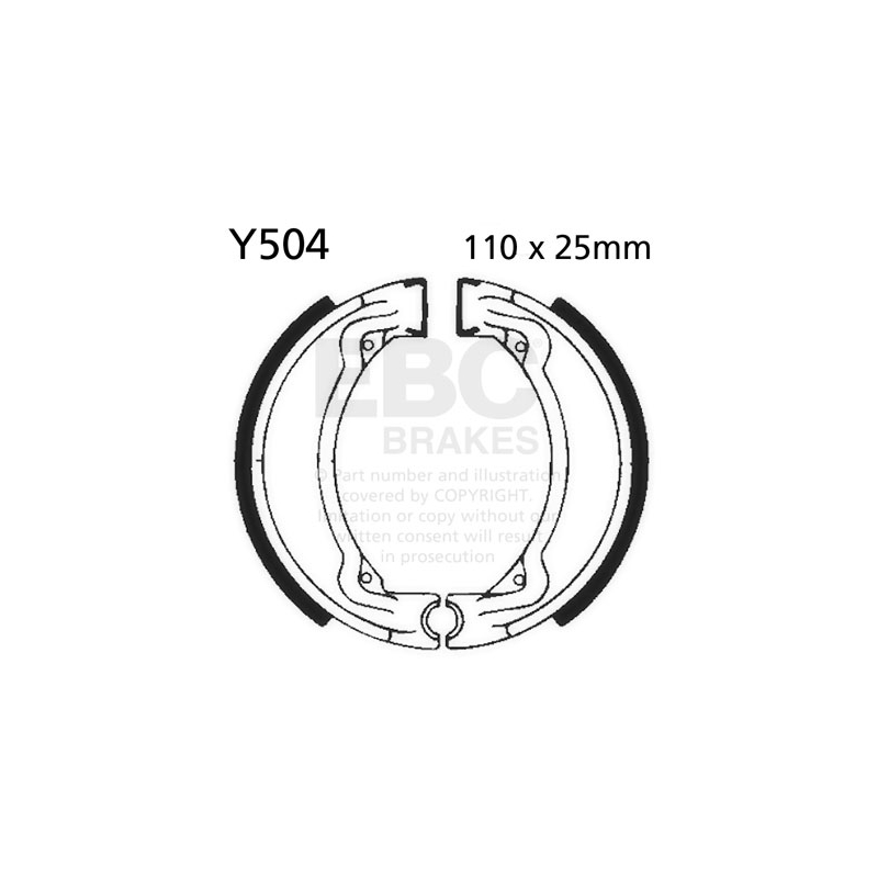 Brake shoe set EBC includings springs