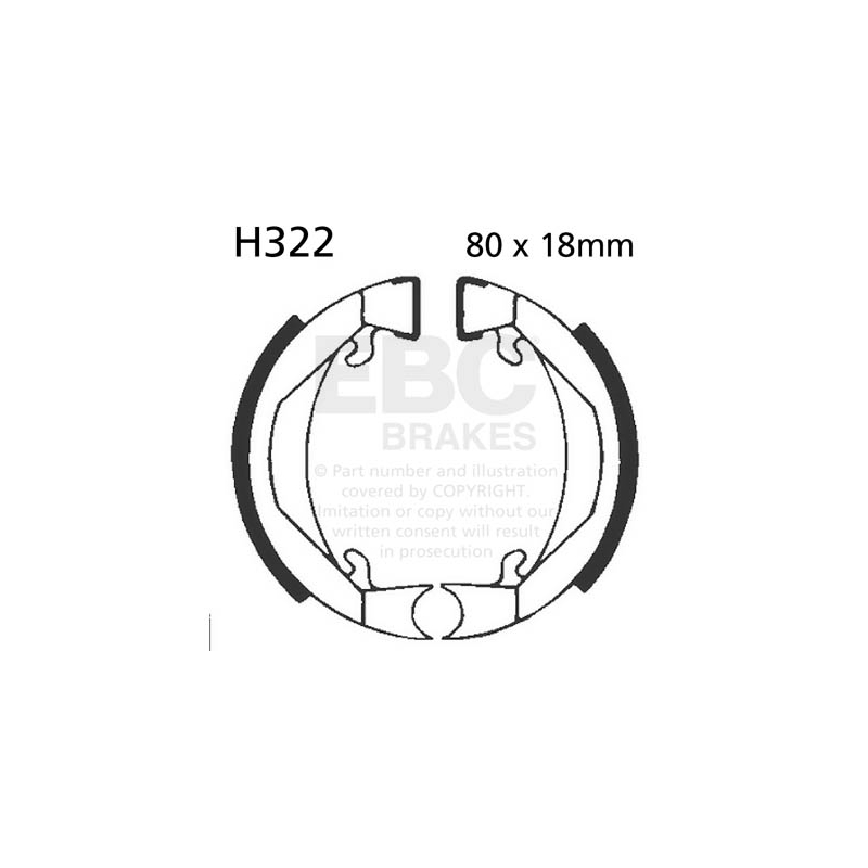 Brake shoe set EBC includings springs