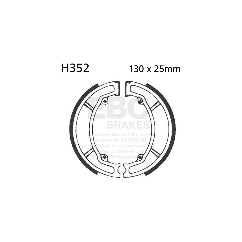 Brake shoe set EBC includings springs