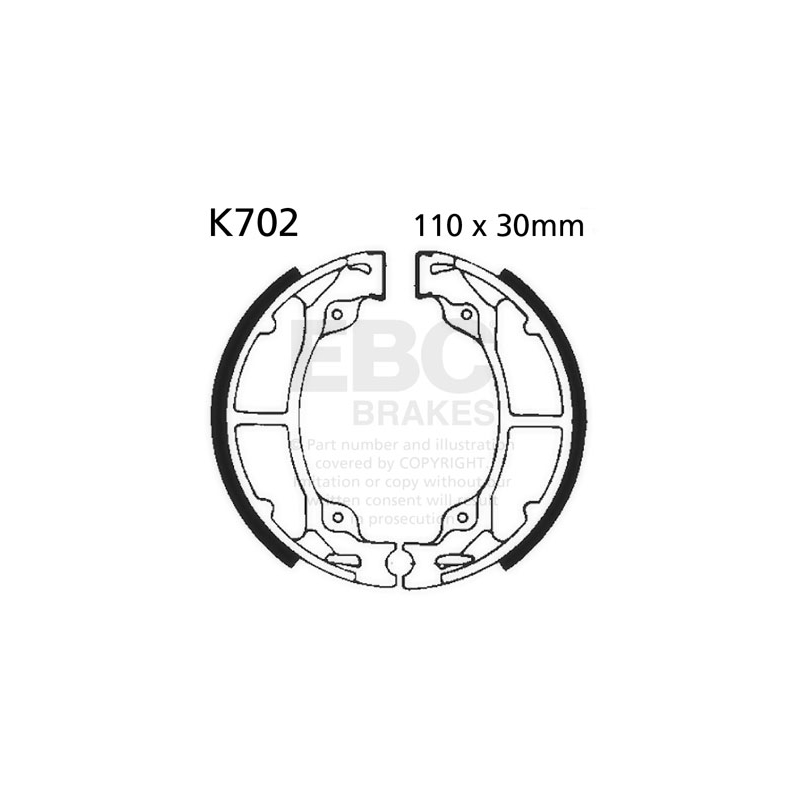 Brake shoe set EBC includings springs