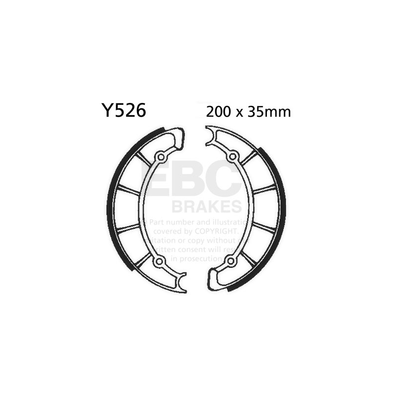 Brake shoe set EBC includings springs