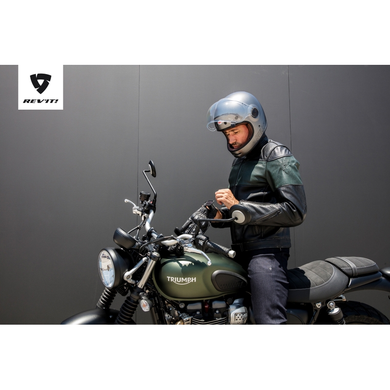 Kurtka motocyklowa Revit Nova Vintage czarno-ciemno zielona