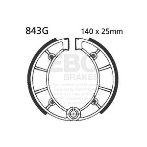 Brake shoe set EBC 843G grooved