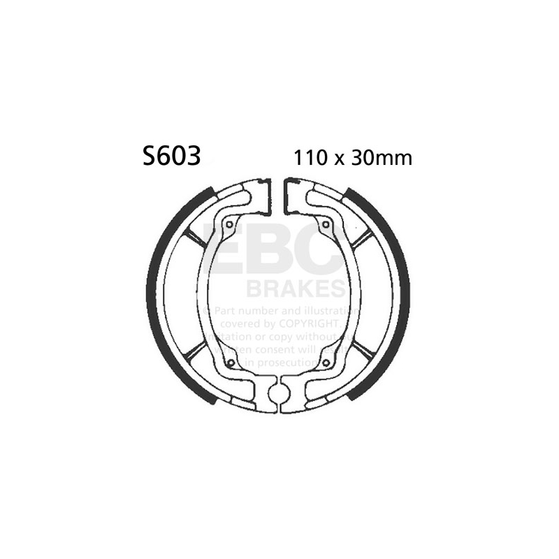 Brake shoe set EBC includings springs