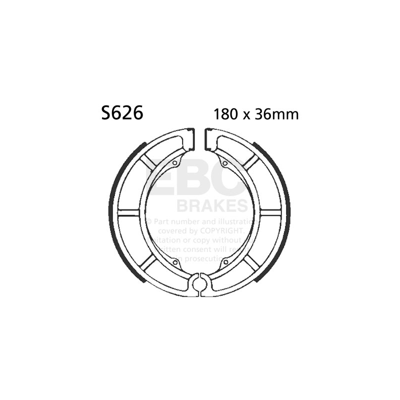 Brake shoe set EBC including springs