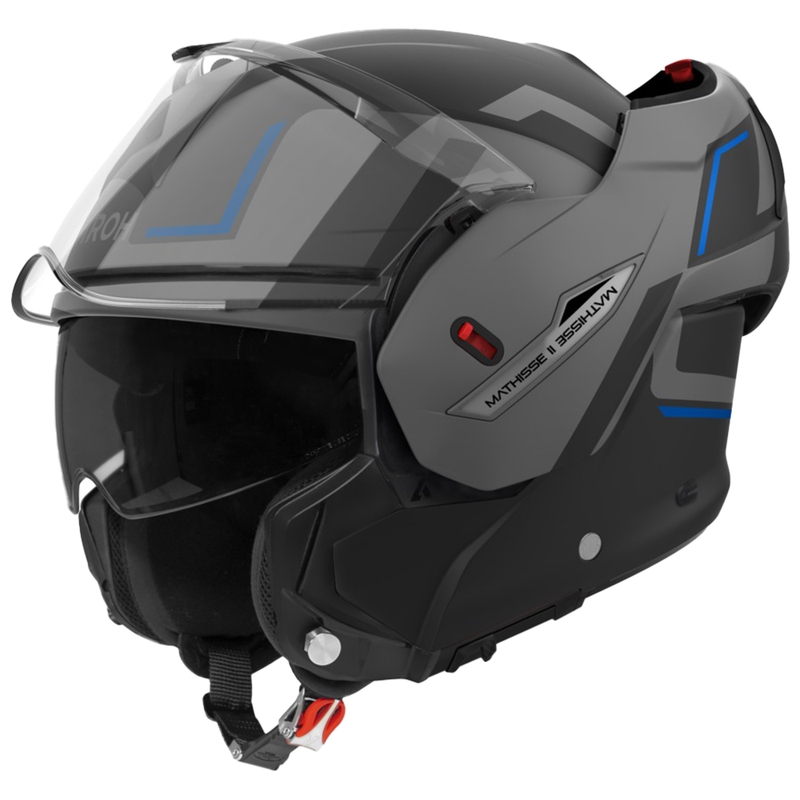 Kask motocyklowy Airoh Mathisse 2 Genius flip-up matowy niebieski