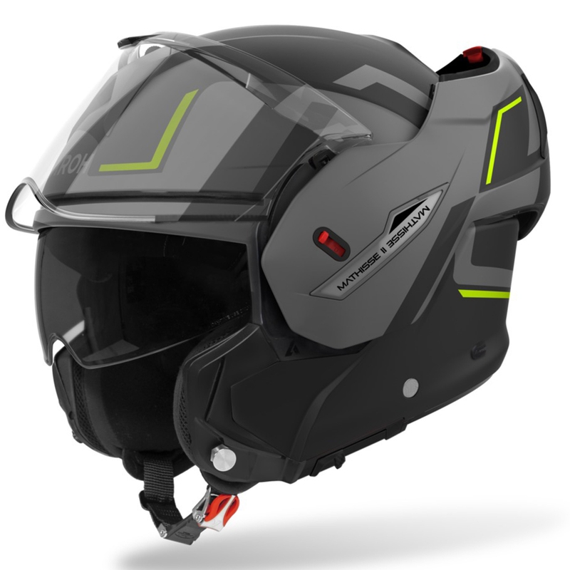Kask motocyklowy Airoh Mathisse 2 Genius flip-up matowożółty