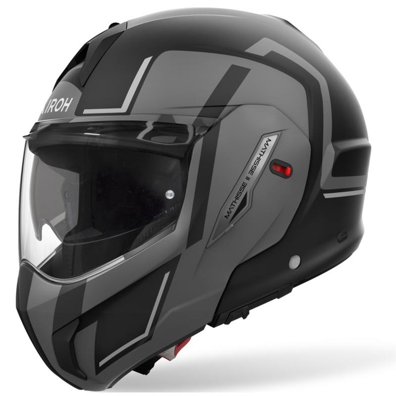 Kask motocyklowy Airoh Mathisse 2 Genius typu flip-up matowo-szary