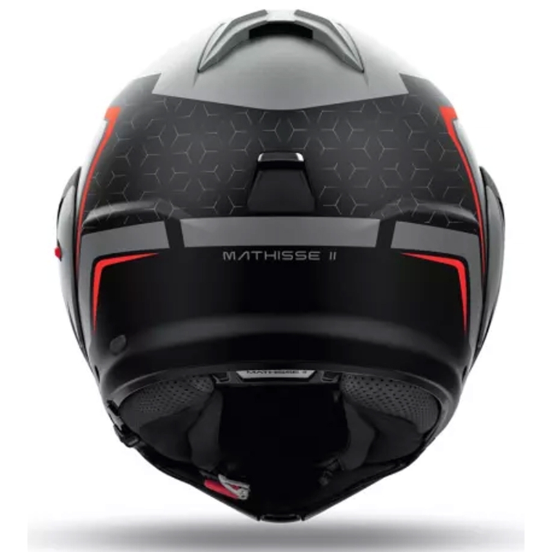 Kask motocyklowy Airoh Mathisse 2 Magnet flip-up matowy szaro-czarno-czerwony
