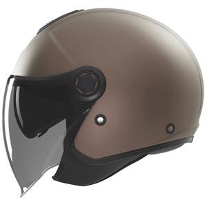 Kask motocyklowy otwarty NOX N182 matowy brąz