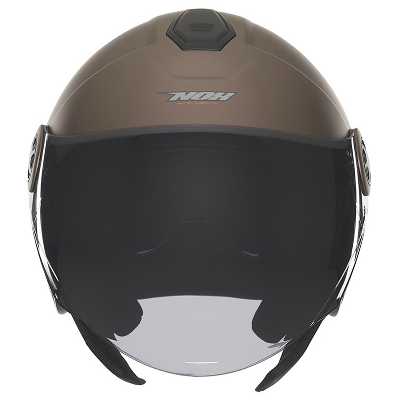 Kask motocyklowy otwarty NOX N182 matowy brąz