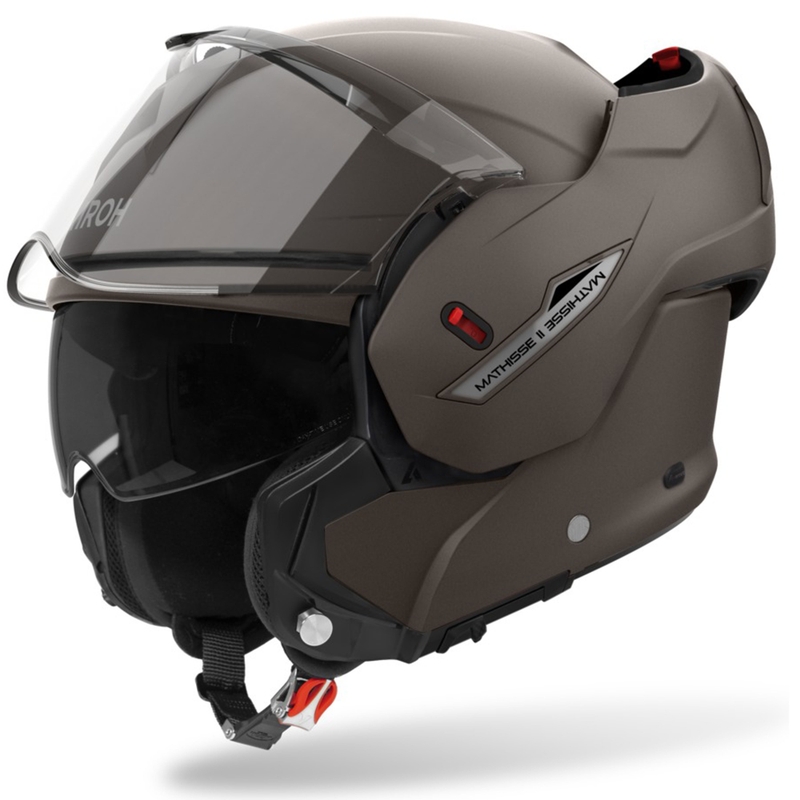 Kask motocyklowy Airoh Mathisse 2 Color flip-up matowy brąz