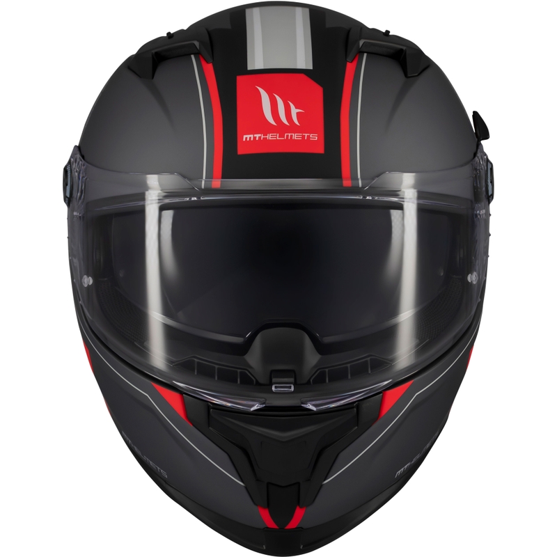Kask motocyklowy integralny MT Braker SV Charm matowy czarno-czerwony
