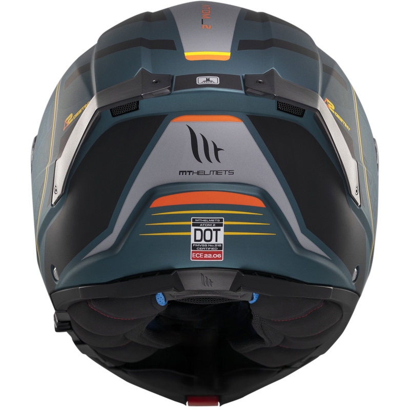Kask motocyklowy typu flip-up MT Atom 2 SV Destiny matowy zielono-czarny