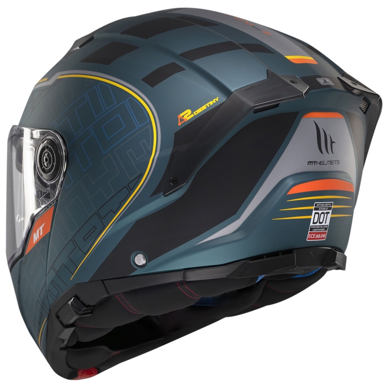 Kask motocyklowy typu flip-up MT Atom 2 SV Destiny matowy zielono-czarny