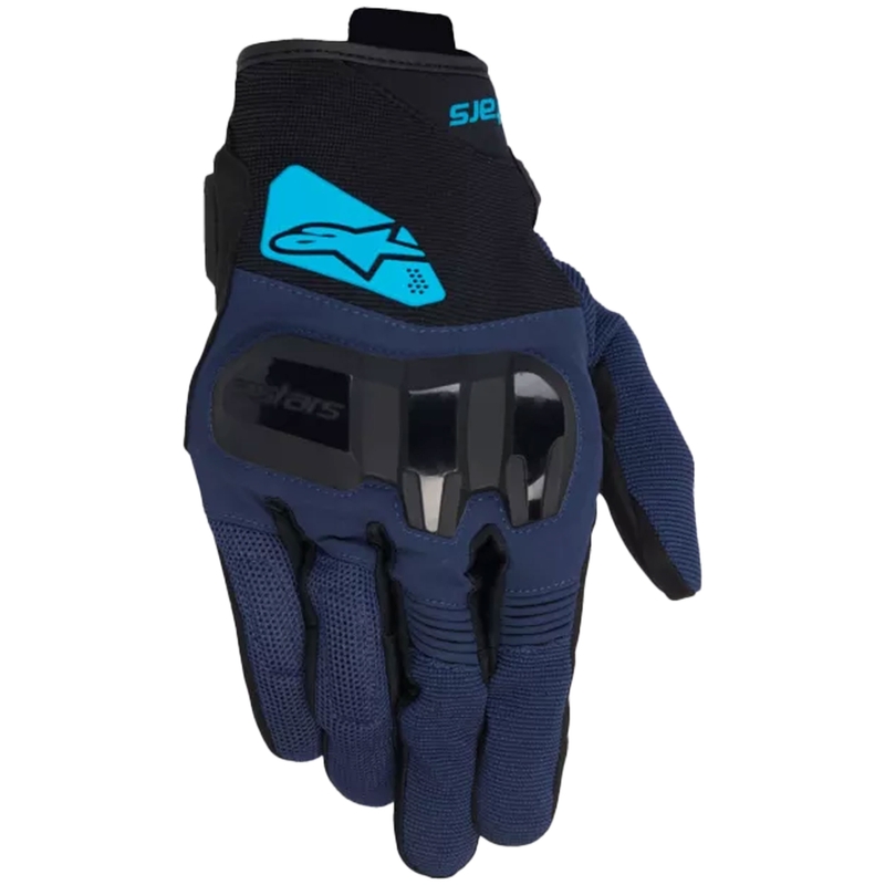 Rękawice motocyklowe Alpinestars Chrome V2 czarno-niebiesko-jasnoniebieskie