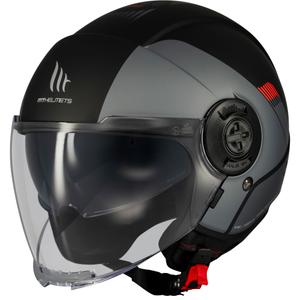 Kask motocyklowy otwarty MT Viale SV S Advance matowy czarno-szary