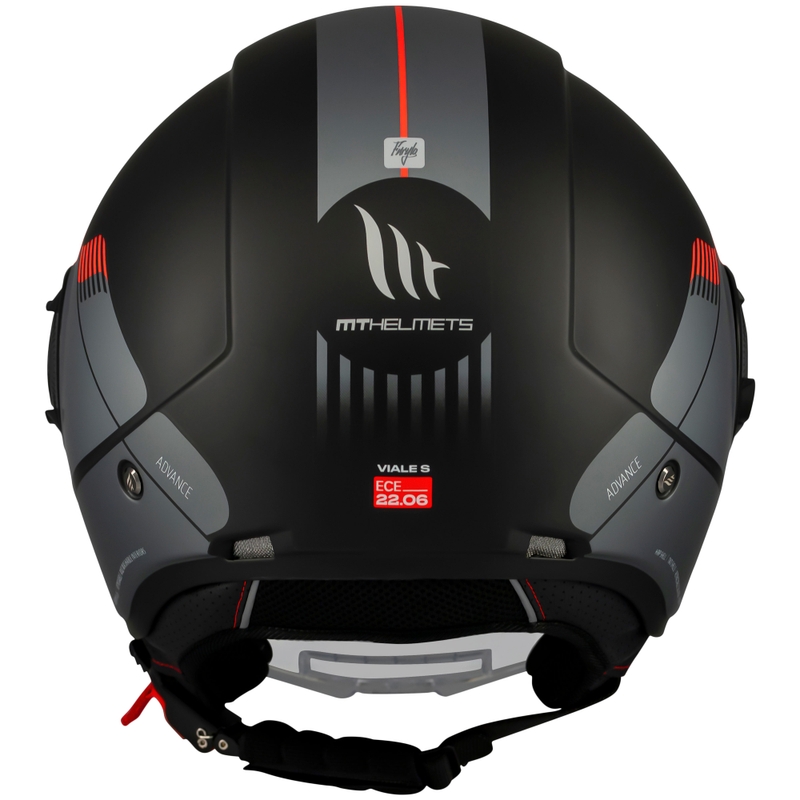 Kask motocyklowy otwarty MT Viale SV S Advance matowy czarno-szary