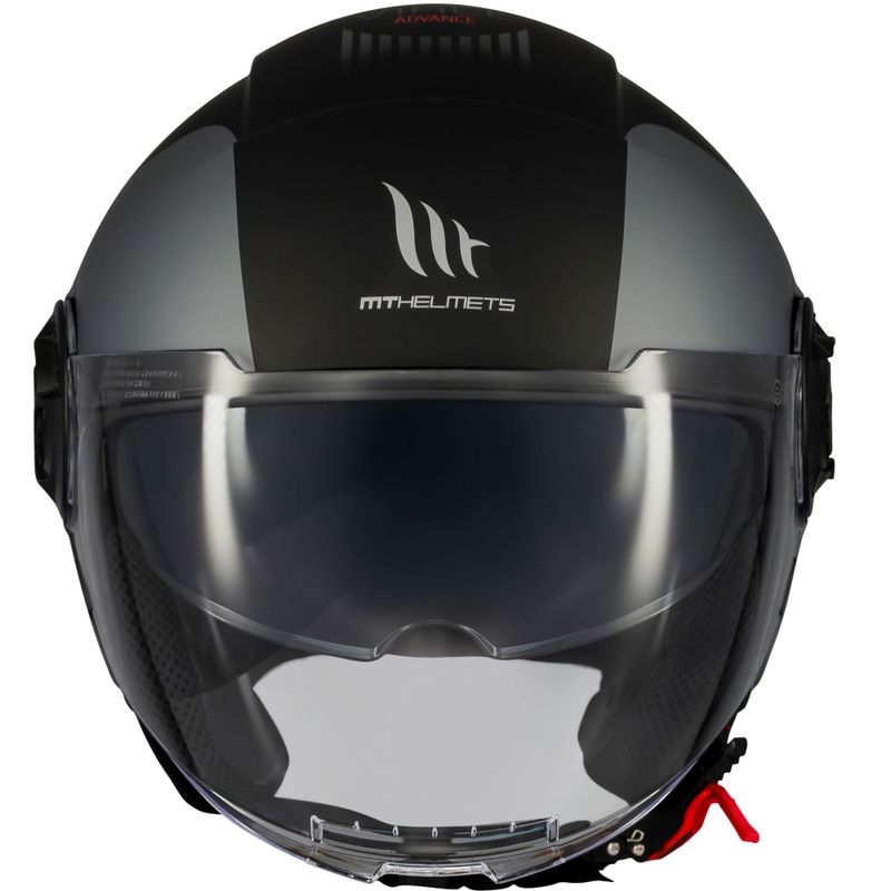 Kask motocyklowy otwarty MT Viale SV S Advance matowy czarno-szary
