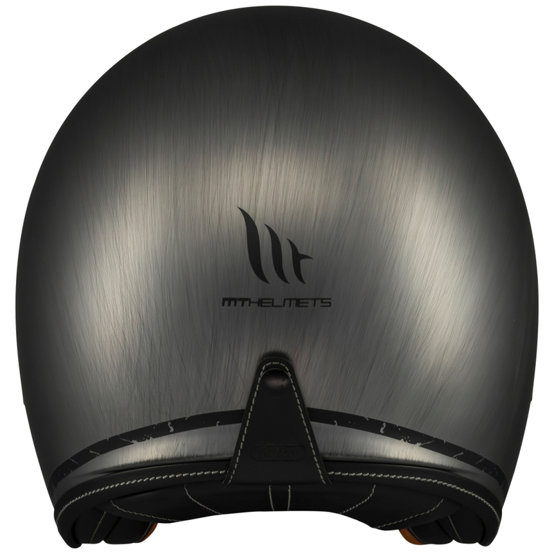 Kask motocyklowy otwarty MT Le Mans 2 SV Scratched Chrome matowy szary