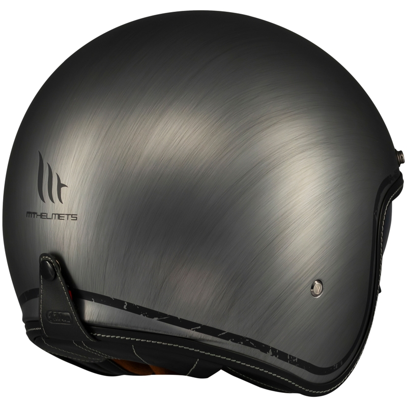 Kask motocyklowy otwarty MT Le Mans 2 SV Scratched Chrome matowy szary