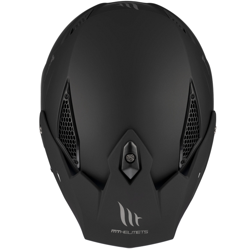 Kask motocyklowy otwarty MT District SV Solid Trial Matte Black