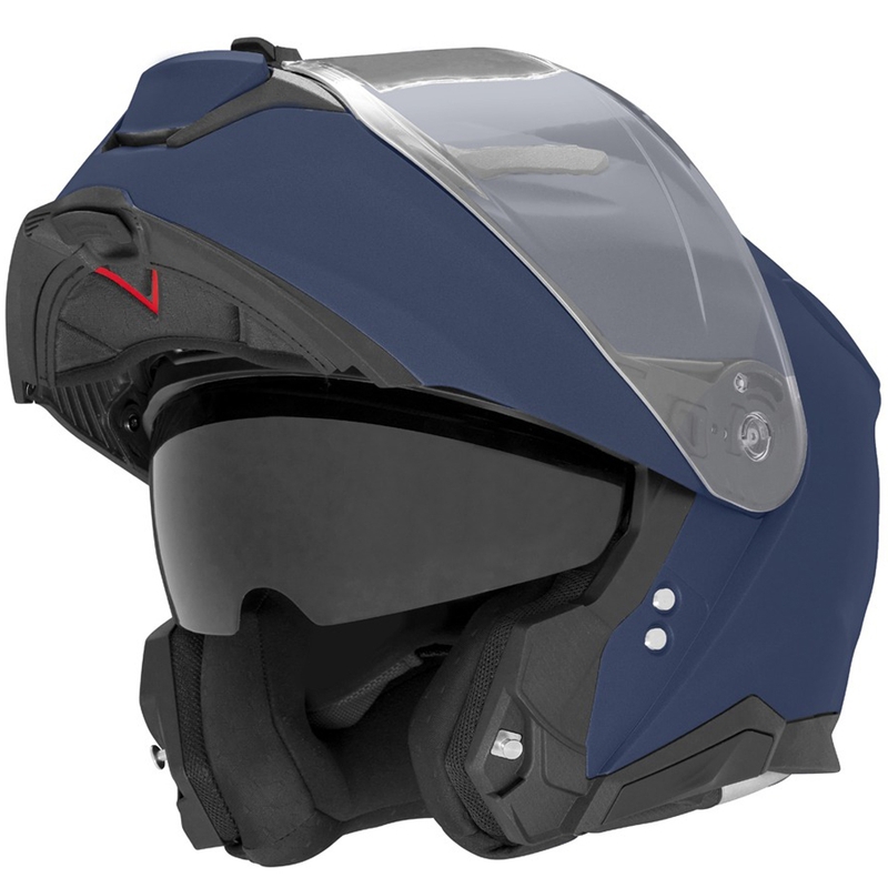 Kask motocyklowy z klapką NOX N967 matowy niebieski