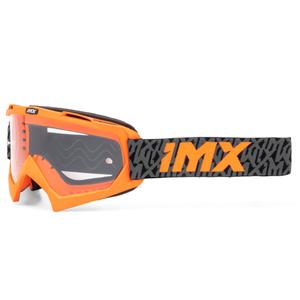Gogle motocrossowe iMX Mud pomarańczowo-szaro-pomarańczowe z przezroczystym pleksiglasem