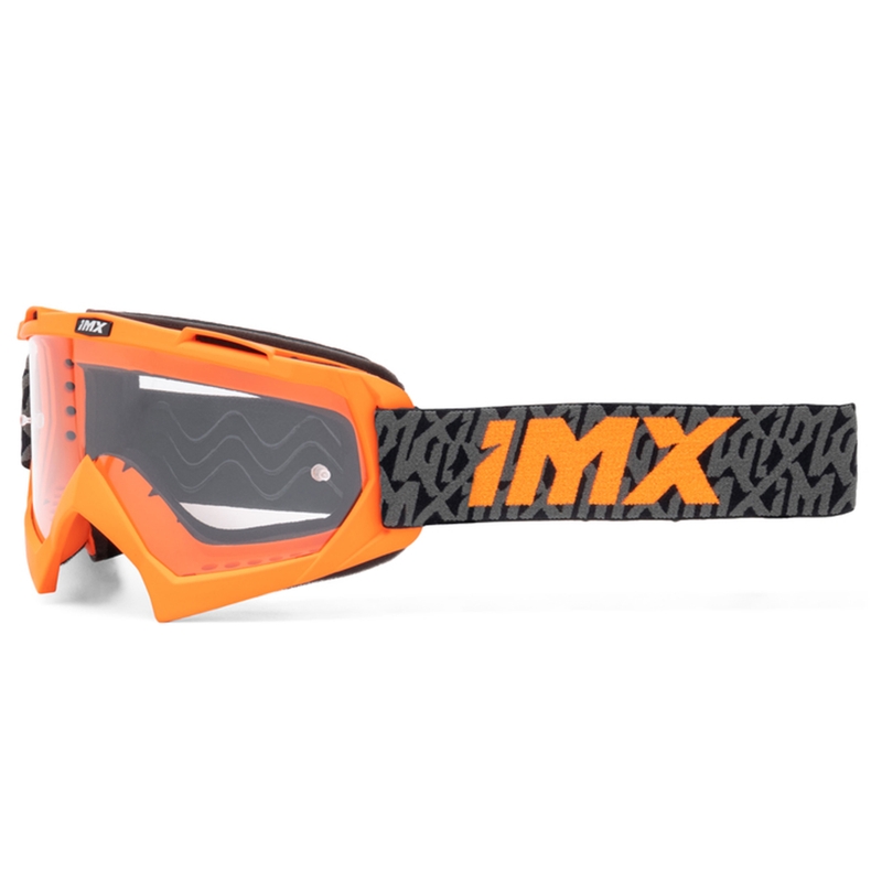 Gogle motocrossowe iMX Mud pomarańczowo-szaro-pomarańczowe z przezroczystym pleksiglasem