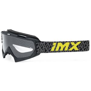 Gogle motocrossowe iMX Mud czarno-szaro-fluo żółte z przezroczystym pleksiglasem