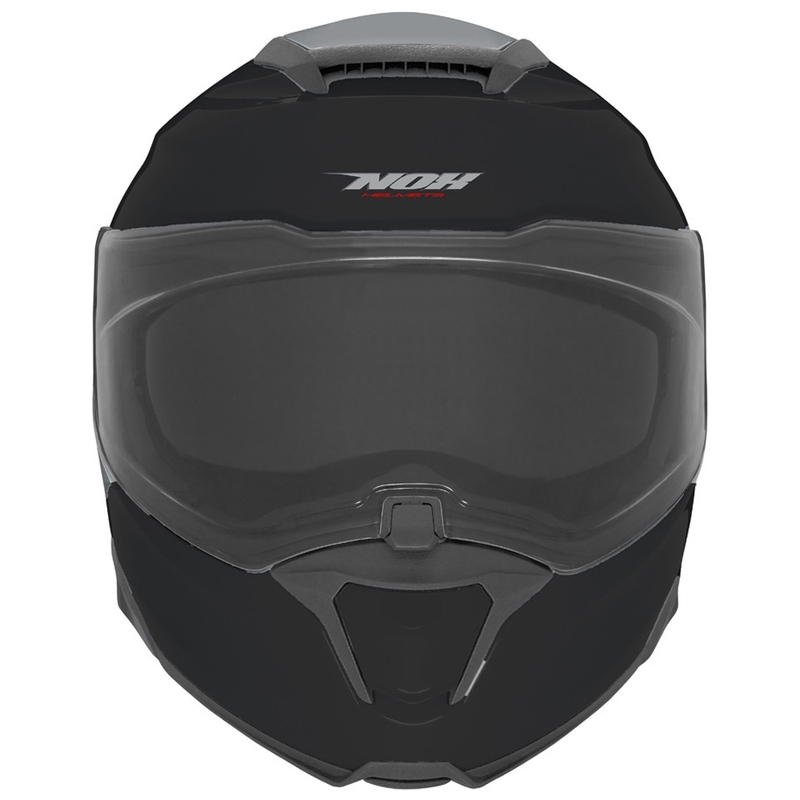 Kask motocyklowy z klapką NOX N967 czarny połysk