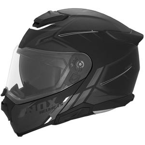 Kask motocyklowy typu flip-up NOX N967 Synchro matowy czarno-biały