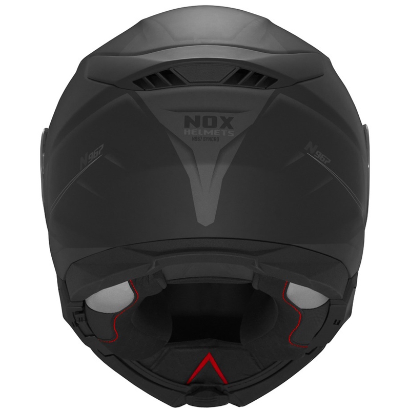 Kask motocyklowy z klapką NOX N967 Synchro matowy czarno-szary