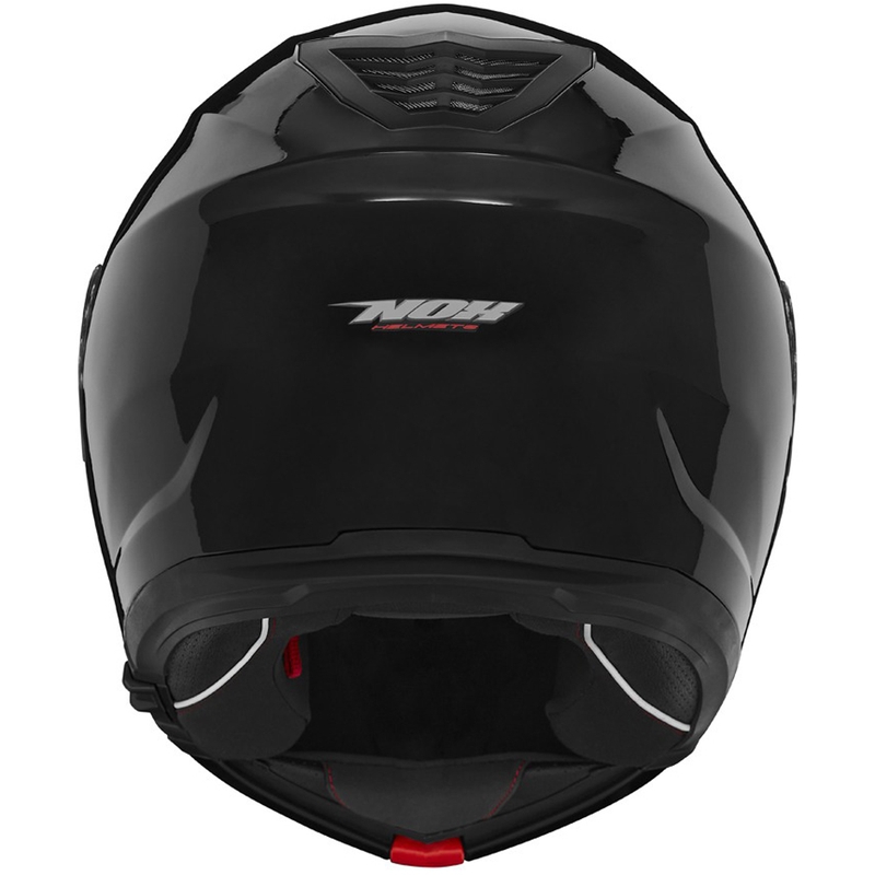 Kask motocyklowy typu flip-up NOX N968 czarny błyszczący