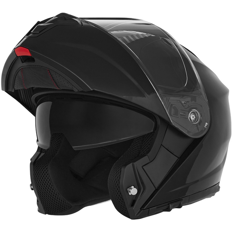Kask motocyklowy typu flip-up NOX N968 czarny błyszczący