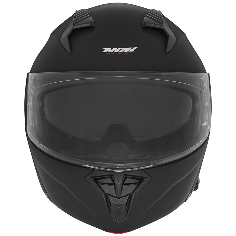 Kask motocyklowy typu flip-up NOX N968 matowy czarny