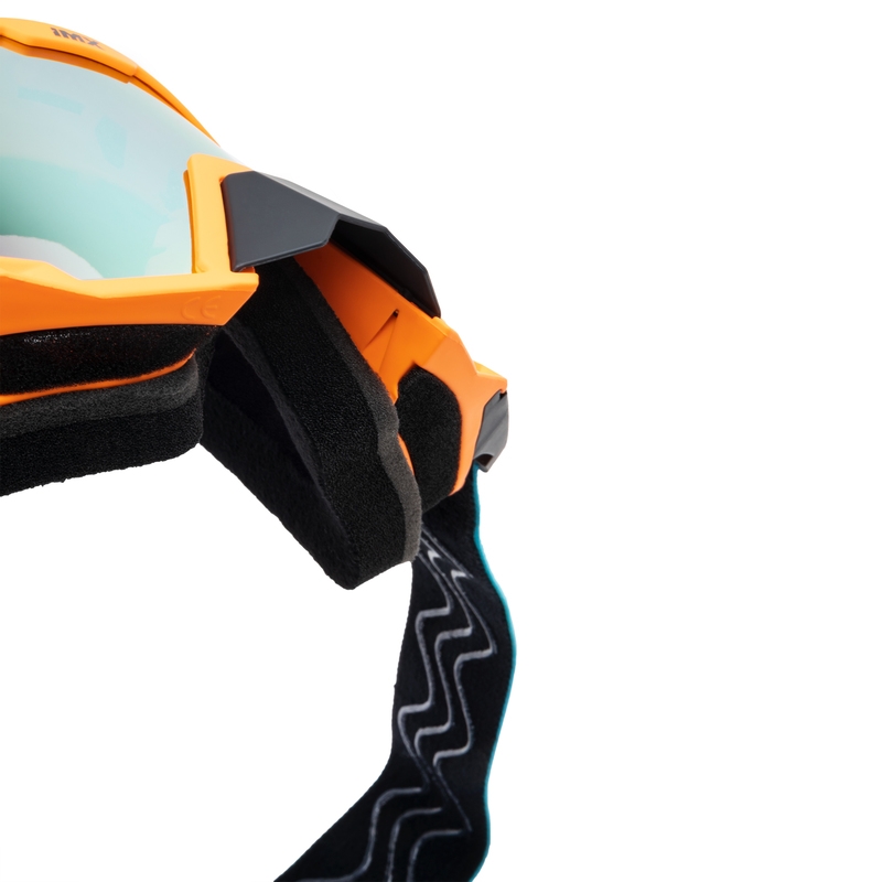 Gogle motocrossowe iMX Sand pomarańczowo-niebiesko-białe z pleksiglasem irydowym