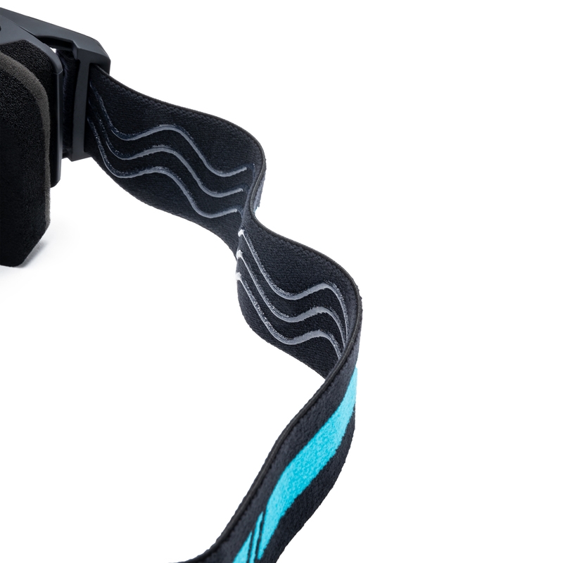 Gogle motocrossowe iMX Sand czarno-niebieskie z niebieskim irydowym pleksiglasem