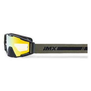 Gogle motocrossowe iMX Sand czarno-brązowe z pomarańczowym irydowym pleksiglasem