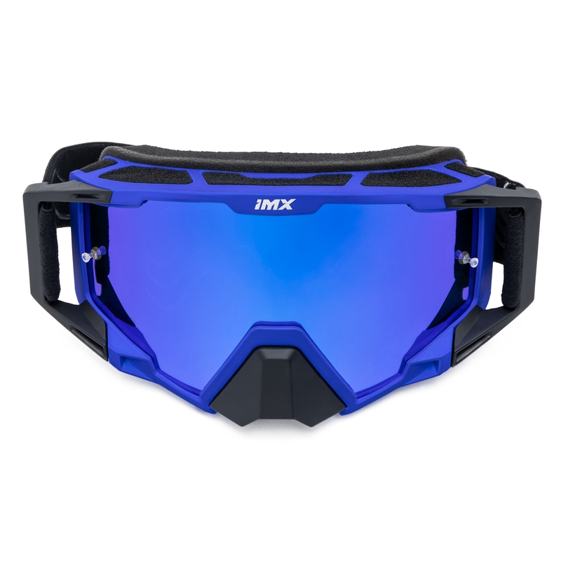 Gogle motocrossowe iMX Sand czarno-niebieskie z pleksiglasem irydowym